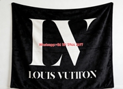 LV Classic Logo Flannel Throw Blanket 400